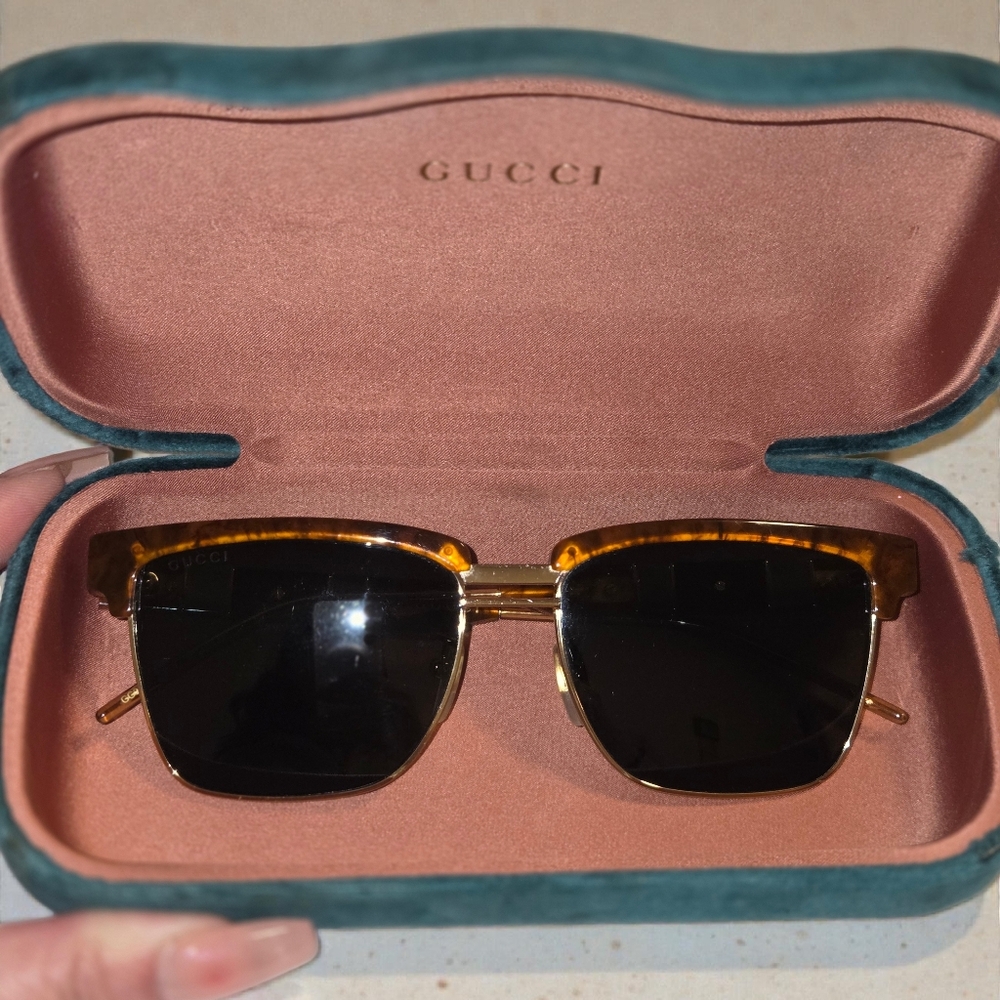EUC Gucci GG0603S 56mm Tortoise & Gold AUTHENTIC